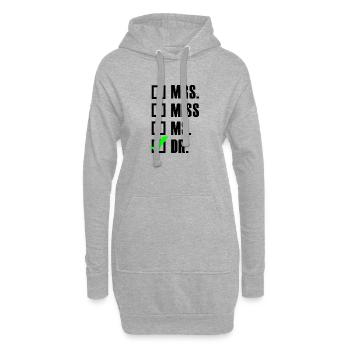 Cadeau étudiant de doctorat - Sweat-shirt à capuche long Femme - gris chiné - Devant