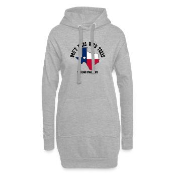 Don't mess with Texas - Hoodie-Kleid - Grau meliert - Vorne