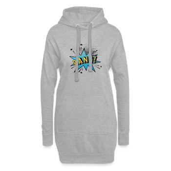 BANG! Sprechblase im Pop-Art Stil - Hoodie-Kleid - Grau meliert - Vorne