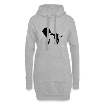 lion and the lamb Grafik - Hoodie-Kleid - Grau meliert - Vorne