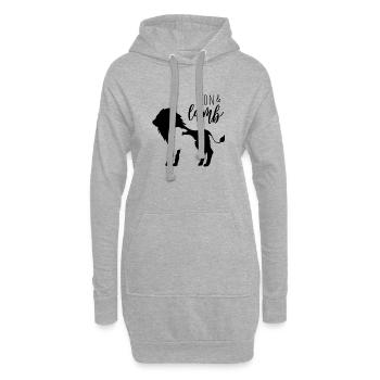 lion and the lamb – kompaktes Design - Hoodie-Kleid - Grau meliert - Vorne