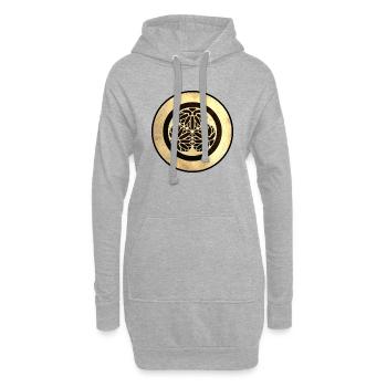 Aoi Kamon Kaiserliches Tokugawa Familienwappen Japanisch - Hoodie-Kleid - Grau meliert - Vorne