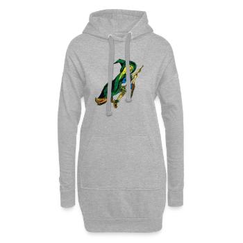 Brockenhexe - Hoodie-Kleid - Grau meliert - Vorne
