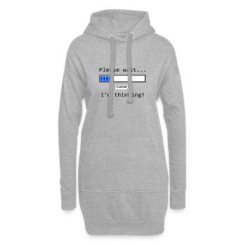 Drôle de sort - Sweat-shirt à capuche long Femme - gris chiné - Devant