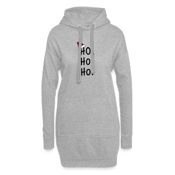 Ho ho ho! Noël - Sweat-shirt à capuche long Femme - gris chiné - Devant