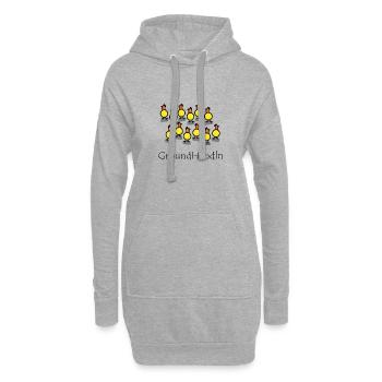 Parapente Parapente Montagnes Poule - Sweat-shirt à capuche long Femme - gris chiné - Devant