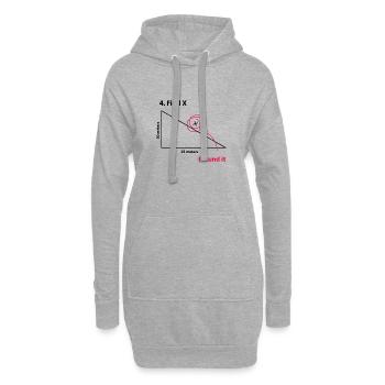 Trouver X - Sweat-shirt à capuche long Femme - gris chiné - Devant