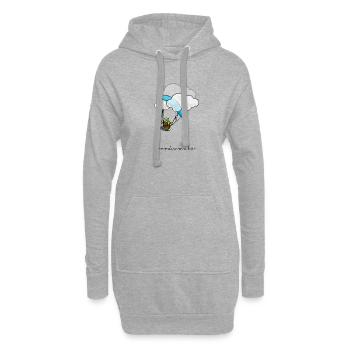 Parapente Paragliding Drôle thermique - Sweat-shirt à capuche long Femme - gris chiné - Devant