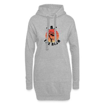 Taxer le coucher du soleil poing riche - Sweat-shirt à capuche long Femme - gris chiné - Devant