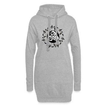 fest dez bretagne - Hoodie-Kleid - Grau meliert - Vorne