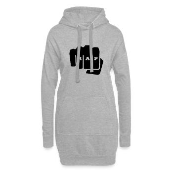 rap rapper music musik rap faust - Hoodie-Kleid - Grau meliert - Vorne