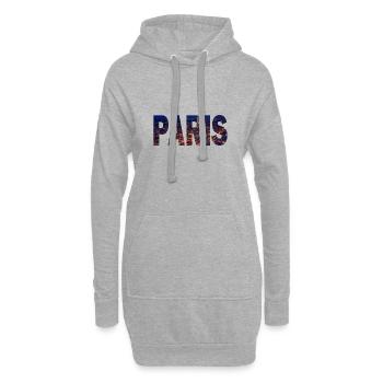 Paris paysage urbain - Hoodie-Kleid - Grau meliert - Vorne