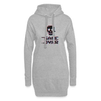 Game Over Gamer Computerspiele Videospiele PC - Hoodie-Kleid - Grau meliert - Vorne