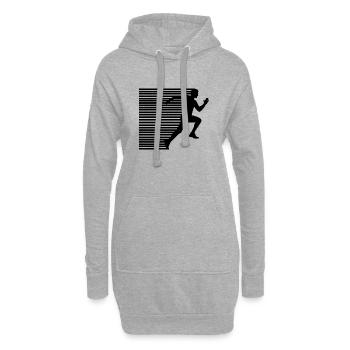 Marathon Läufer Geschwindigkeit 26.2 Geschenkidee - Hoodie-Kleid - Grau meliert - Vorne