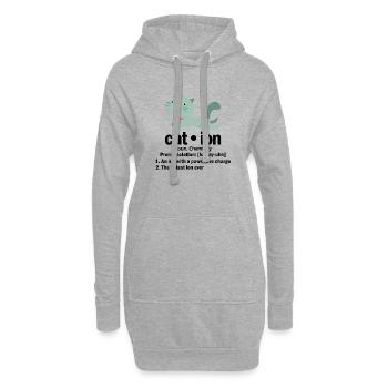 Chimie de chat disant cadeau étudiant - Sweat-shirt à capuche long Femme - gris chiné - Devant