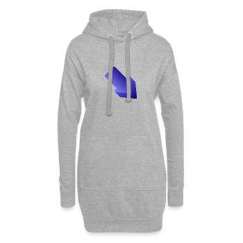 La Flèche - Sweat-shirt à capuche long Femme - gris chiné - Devant