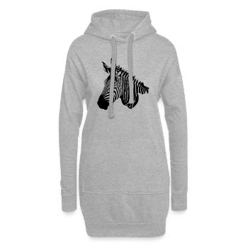 Zebra - Hoodie-Kleid - Grau meliert - Vorne