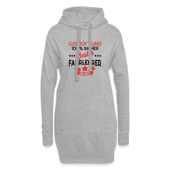Geprüft und 100 sicher bester fahrlehrer der weit - Hoodie-Kleid - Grau meliert - Vorne