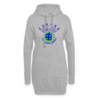 Virus Blue Green - Corona 2020/2021 J’étais là - Sweat-shirt à capuche long Femme - gris chiné - Devant