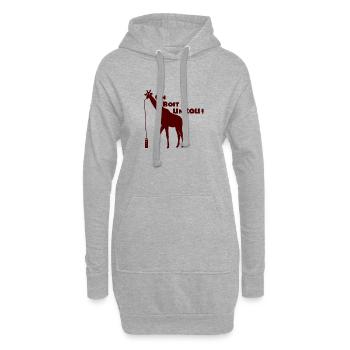 EINEN HALS TRINKEN? - Hoodie-Kleid - Grau meliert - Vorne