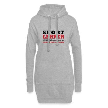 Sport Lehrer Beruf Spruch Geschenk - Hoodie-Kleid - Grau meliert - Vorne