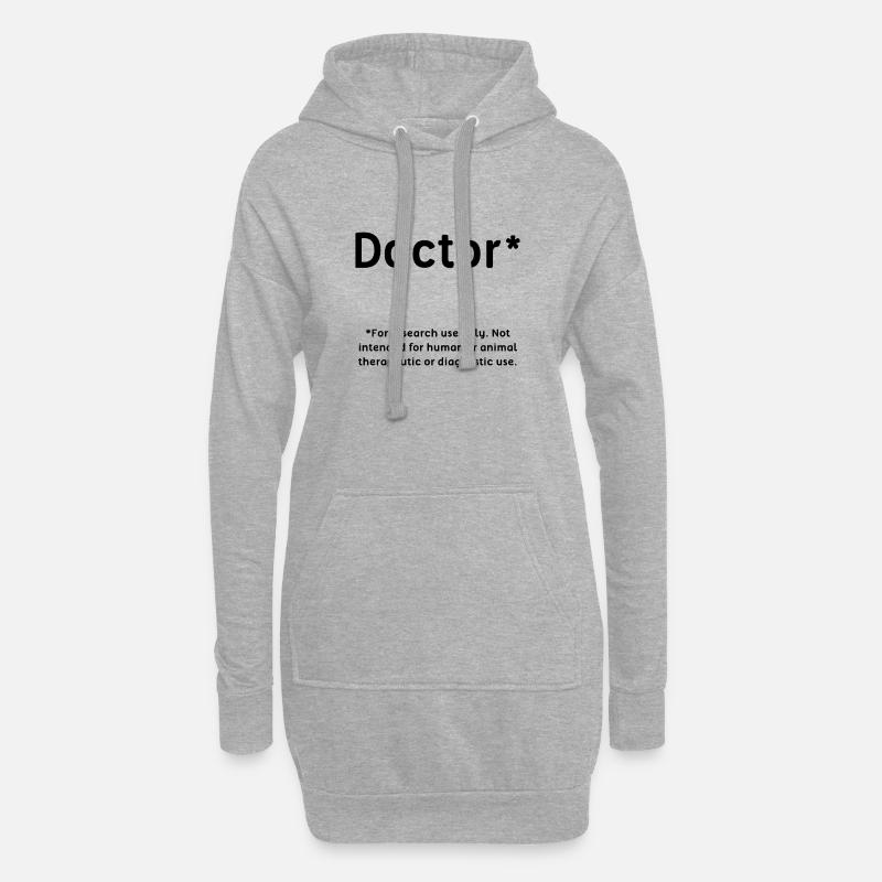 Doctor Student Phd Geschenk - Hoodie-Kleid - Grau meliert
