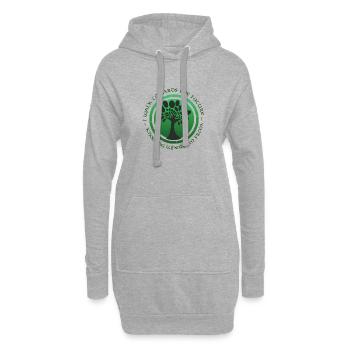 i walk towards the future knowing where i'm from - Sweat-shirt à capuche long Femme - gris chiné - Devant