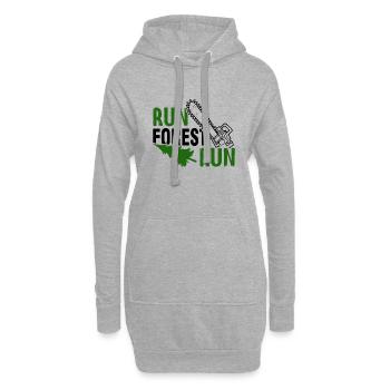Forester de tronçonneuse de type bûcheron - Sweat-shirt à capuche long Femme - gris chiné - Devant