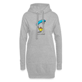 Ground Hendl Gleitschirm Paragliding Pilot - Hoodie-Kleid - Grau meliert - Vorne