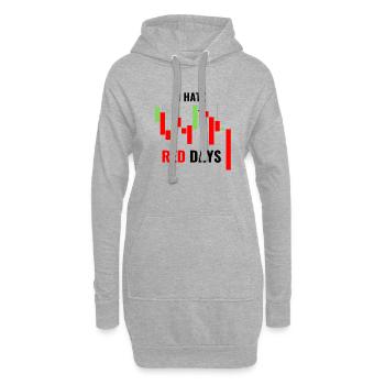 Ich hasse rote Tage - Hoodie-Kleid - Grau meliert - Vorne