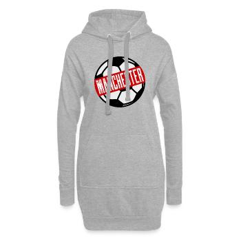 Football de Manchester - Sweat-shirt à capuche long Femme - gris chiné - Devant