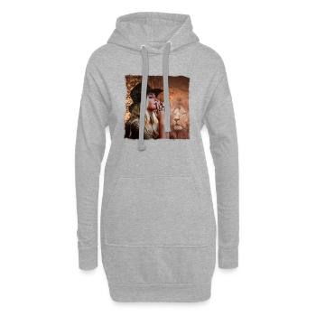 Leo dream romantic - Hoodie Dress - heather grey - Front