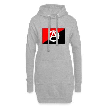 Anarchie - Sweat-shirt à capuche long Femme - gris chiné - Devant