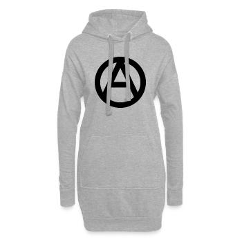 L’anarchie - Sweat-shirt à capuche long Femme - gris chiné - Devant