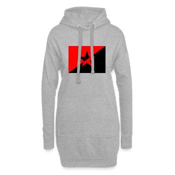 Anarchie - Sweat-shirt à capuche long Femme - gris chiné - Devant