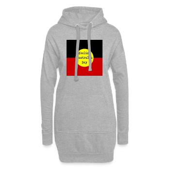 Australien-Tag abschaffen - Hoodie-Kleid - Grau meliert - Vorne