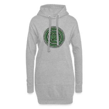 Aborigine-Kunst - Hoodie-Kleid - Grau meliert - Vorne
