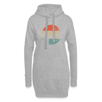 Bogenschießen Bogenschütze Compoundbogen Bögen - Hoodie-Kleid - Grau meliert - Vorne