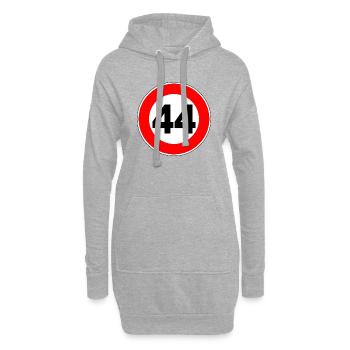 44e anniversaire - 44 - Célébration - Panneau de signalisation - Sweat-shirt à capuche long Femme - gris chiné - Devant