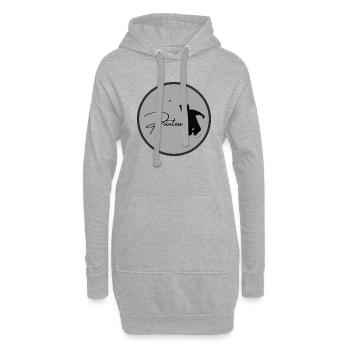 Boule Logo Silhouette Pointeur - Sweat-shirt à capuche long Femme - gris chiné - Devant