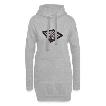Liberté - Sweat-shirt à capuche long Femme - gris chiné - Devant