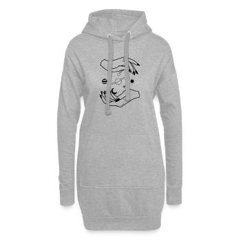 Magie - Univers - Main - Mains - Sweat-shirt à capuche long Femme - gris chiné - Devant