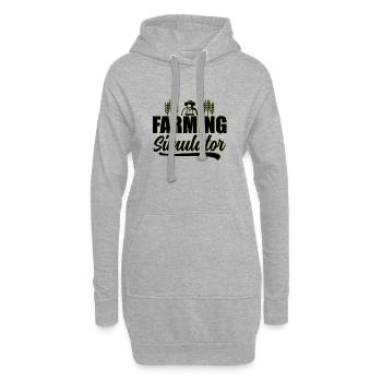 Farming simulator Garten Gartenarbeit Geschenk - Hoodie-Kleid - Grau meliert - Vorne