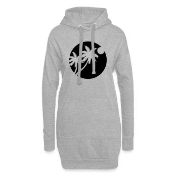 palmen - Hoodie-Kleid - Grau meliert - Vorne