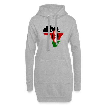 Kenia - Hoodie-Kleid - Grau meliert - Vorne