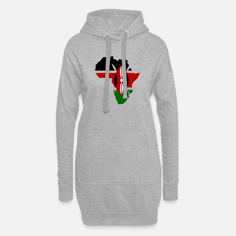 Kenia - Hoodie-Kleid - Grau meliert
