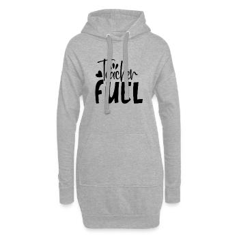 Professeur carburant École Funny Quotes - Sweat-shirt à capuche long Femme - gris chiné - Devant