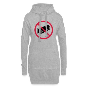 Kein Bett Zone - Hoodie-Kleid - Grau meliert - Vorne