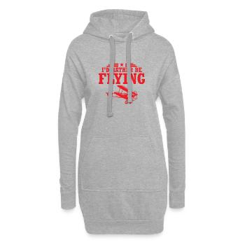 Flying Pilot Luftfahrt Geschenk Flugzeug - Hoodie-Kleid - Grau meliert - Vorne