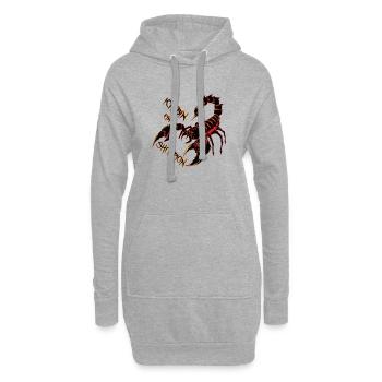 Skorpion Sternzeichen @ Markus - Hoodie-Kleid - Grau meliert - Vorne